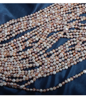 Perles baroques d'eau douce naturelles de qualité AA, 5-6 mm, couleur bonbon, brillantes des deux côtés, brin de 35 cm pour la fabrication de bijoux