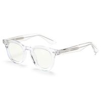 Gafas de moda coreana con montura óptica TR90 y remaches metálicos, patillas personalizables, montura de gafas con filtro de luz azul para mujer y hombre 2530