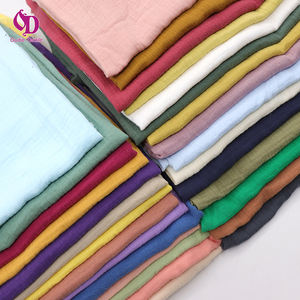 Tessuto Crêpe in <span class=keywords><strong>Mussola</strong></span> a Doppio Strato 100% Cotone Biologico Tinta Unita Multicolore per Pagliaccetti o Camicie Senza Maniche da Neonato - Product Image 3