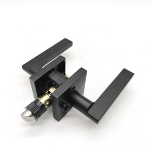 Manija de Puerta Cilíndrica Multifuncional para Estados Unidos y Canadá, con Certificación ANSI Grado 2 y UL, Resistente al Fuego, con Cerradura de Palanca, Color Negro Mate - Product Image 3