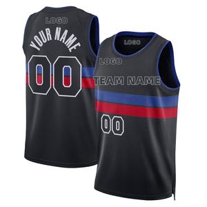 Toptan Jersey dikişli/sıcak basın Detroit abd takımı siyah beyaz kırmızı Graffiti renk nakış takım adı özel basketbol üniforması - Product Image 4