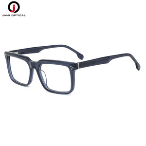 Kính mắt nam cổ điển mới, gọng kính chất lượng cao làm từ acetate, bản lề kim loại dẻo, kiểu vuông, kính quang học - Product Image 5