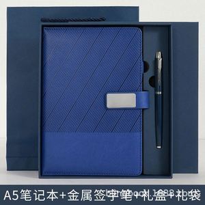 สมุดโน้ตธุรกิจแบบถอดได้ A5 ปกหนังพิมพ์ลายไหมแบบสั่งทำพิเศษ พร้อมชุดของขวัญสุดหรู - Product Image 5