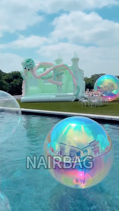 Big Shiny Inflatable Balls/Inflatable Reflective Iridescent Pvc Mirror ...