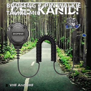 Baofeng 360 °   Mikrofon Walkie Talkie Klip Belakang Berputar 2-Pin Tipe K <span class=keywords><strong>M</strong></span> Tangent PTT Speaker Bahu dengan Aksesori Radio - Product Image 3