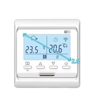 Thermostat de chauffage au sol électronique pour appartement E51W.716, thermostat blanc de petite taille, contrôleur de température 230v