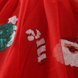 Nuovo arrivo per bambini albero di natale natale stampella per bambini natale <span class=keywords><strong>gonna</strong></span> di natale morbida <span class=keywords><strong>tulle</strong></span> rosso <span class=keywords><strong>gonna</strong></span> tutu per ragazze - Product Image 4