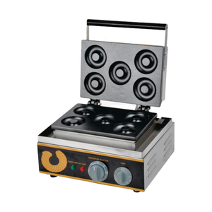 Haute qualité chauffage électrique Commercial en acier inoxydable Mini Vertical rond nid d'abeille Double Pro gaufrier Machine rotative - Product Image 1