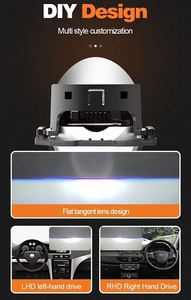 อุปกรณ์ตกแต่งรถยนต์3นิ้ว Tir Bi LED ไฟหน้าโปรเจคเตอร์เลนส์120วัตต์14000LM สว่างมากสำหรับ Toyota สำหรับ VW POLO สำหรับ <span class=keywords><strong>GTR</strong></span> LED - Product Image 4