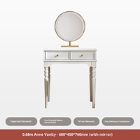 Table de maquillage en bois massif de style français, multifonctionnelle, pour chambre à coucher, style américain moderne et simple, couleur crème, pour petit appartement