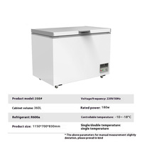 Congélateur coffre horizontal à porte supérieure 280L, congélateur à température unique, vente en gros, congélateur profond