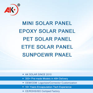 AK Hersteller Small Size Mini Epoxy Solar panel Modell 135*165 6V 550MA Lade Power Bank von Solar Panels Plus 1m Draht - Product Image 5