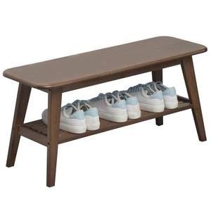 Suministro de fábrica, venta al por mayor, Banco de Zapatero personalizado, Banco de entrada de bambú, organizador con Zapatero de madera de almacenamiento de 2 niveles - Product Image 1