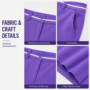 <span class=keywords><strong>Pantaloni</strong></span> da Golf Personalizzati da <span class=keywords><strong>Donna</strong></span> con Bottone Singolo, Asciugatura Rapida, Elasticizzati, con Rifinitura in Vita per Allenamento Quotidiano - Product Image 4