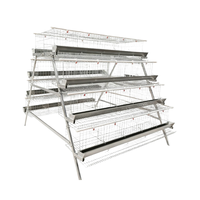 Cage à poulets portable de type A, cage à étages en métal durable, anti-rouille, pour petites et grandes exploitations agricoles