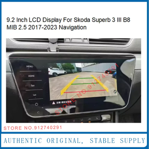 車交換用LCDディスプレイモニター9.2インチ3V0919606D 3V0919606E 3V0919606Fシュコダ素晴らしい3 III B8 MIB 2.5 2017-2023 - Product Image 5