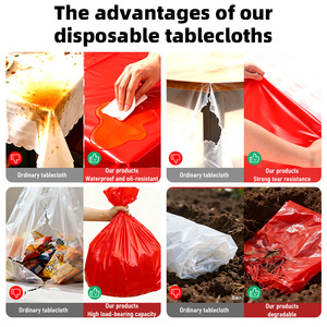 Rắn màu hình chữ nhật Khăn Trải Bàn dùng một lần nhựa PE Chất liệu tiệc cưới nhà sử dụng hoa văn Bàn Vải Bìa - Product Image 3