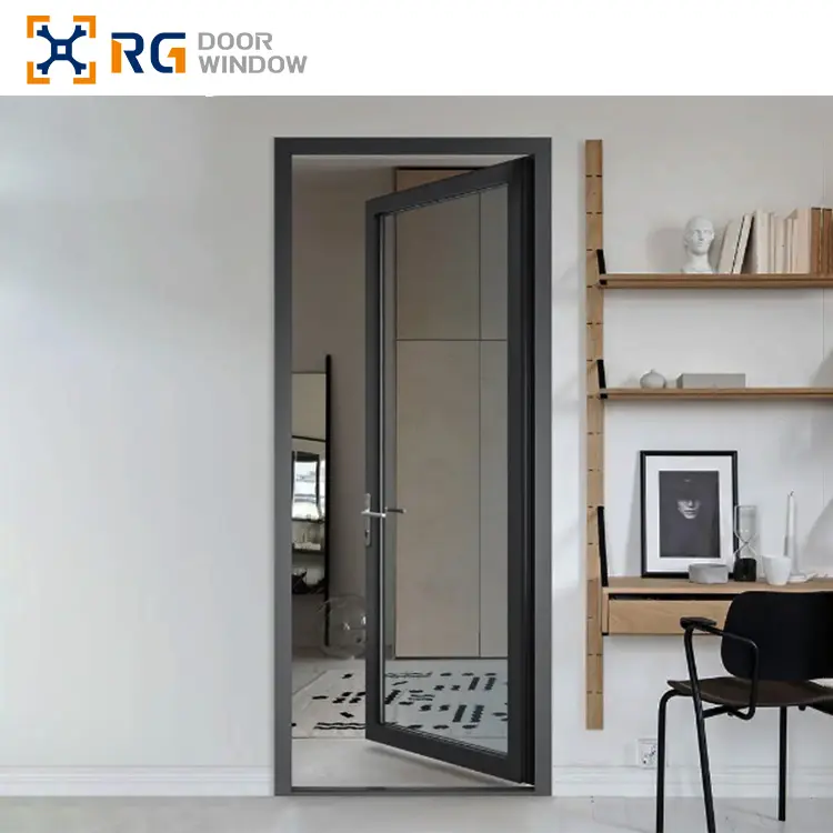 R50 factory custom simple style wholesale Sound Insulation interior aluminum front door glass casement doors for homes