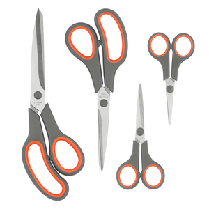 Tijeras profesionales para manualidades de acero inoxidable, ligeras, multiusos con borde liso para corte de papel para estudiantes - Product Image 1