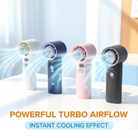 Ventilateur portable d'extérieur turbo 9000 mAh, batterie grande capacité, écran numérique, bouton de réglage, 100 vitesses, vent froid, moteur sans balais, pour voiture et camping-car
