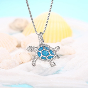 Collana con ciondolo a forma di tartaruga per donna, grazioso gioiello alla moda, regalo per l'uso quotidiano - Product Image 6