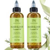 Minyak Elixir Rambut Private Label 120ml, Infus Alami, Serum Perawatan Rambut, Memperbaiki Rambut Kering dan Rapuh, Meningkatkan Kilau, Produk Perawatan Rambut Grosir