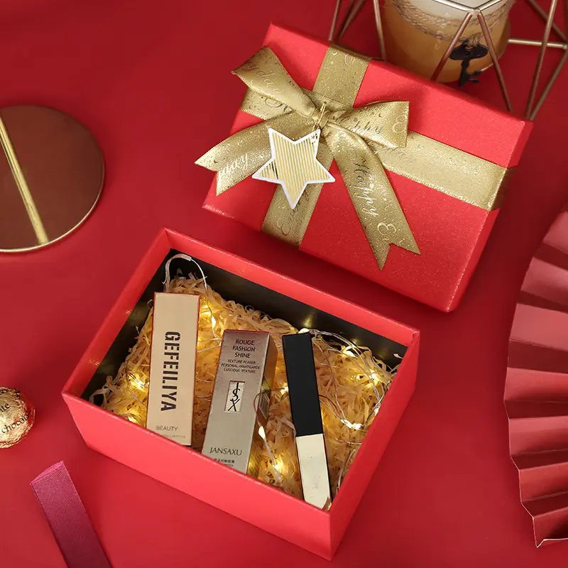 Съемная коробка для парфюма с крышкой и основанием, 2 шт., жесткие бумажные коробки, упаковка для косметических духов, Подарочная коробка с лентой