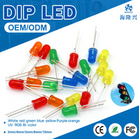 Diode LED InGaN de 5 mm de qualité supérieure, rouge, verte, bleue, jaune, orange, angle de vision de 15°, 0,06 W, 1,8-2,5 V, 5 V
