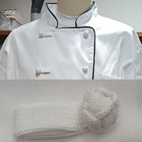 Bouton noué chinois bouton de corde de coton polyester pour une utilisation uniforme de cuisinier