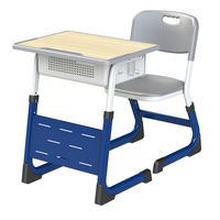 Fournisseur professionnel de mobilier scolaire, ensemble de bureau et de chaise d'étude pour étudiants réglable en hauteur pour la salle de classe