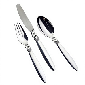 Ensemble de couverts américains en métal poli, 3 pièces (cuillère, fourchette, couteau), designs durables, qualité alimentaire, pour restaurants - Product Image 1