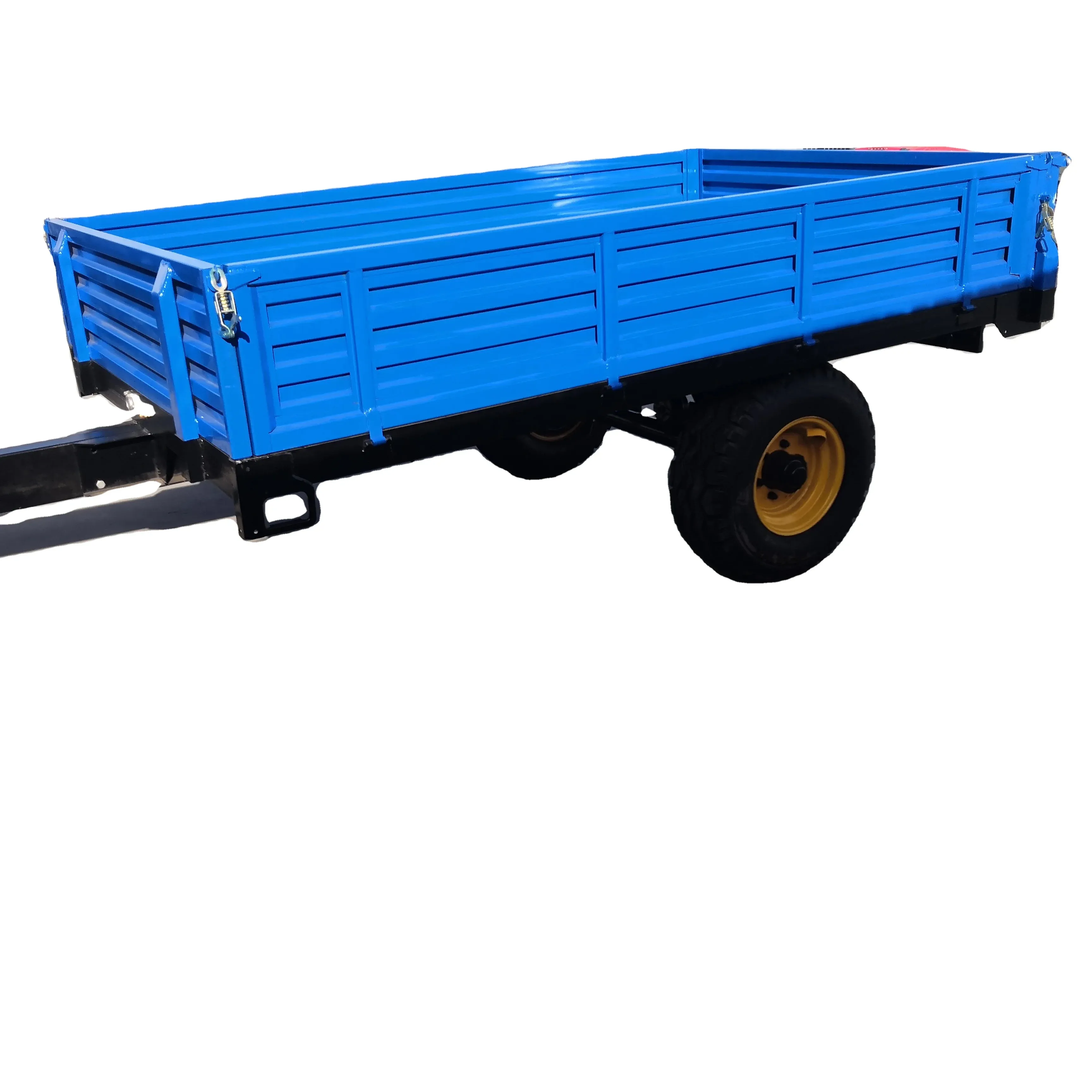 Vlakke Aanhangwagen 3-10 Ton Automatische Aanhangwagen Luchtrem Hydraulische Dump Farm Trailer