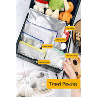 Bolsa de malla con cremallera de 8 colores, impermeable, Material PP, bolsa para documentos, bolsas impermeables multiusos con cremallera