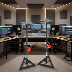 Soporte para Monitor de Estudio S-Core, 4.6 Pies, Base Triangular Ajustable, Accesorios Metálicos para Altavoces - Product Image 2