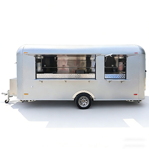 Remolque de Cocina Móvil de Acero Inoxidable y Aluminio, Carrito de Comida Rápida, Camión de Helados y Aperitivos, Multifuncional para Dulces - Product Image 3