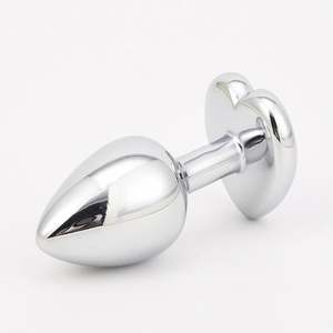 Beaux bijoux en forme de coeur en métal Backyard Anal Plug avec cristal sexe Vaginal jouet <span class=keywords><strong>Anus</strong></span> Massage Butt Plug ensemble pour les femmes - Product Image 5