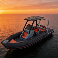 CE 19ft 5,8m Freizeit-Aluminium-RIB-Boot mit tiefem V-Aluminiumrumpf, Rib580 Schlauchboot zum Angeln mit PVC Hypalon zum Fabrikpreis