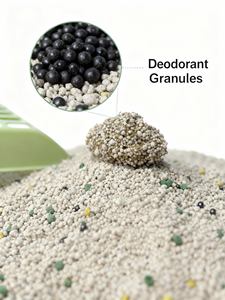 فضلات قطط من البنتونيت صديقة للبيئة سريعة التوصيل بشكل كروي 0.5 مم للتحكم في الروائح وتكتل قوي وقليل الغبار - Product Image 2