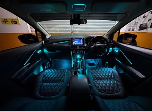 ชุดไฟ LED ตกแต่ง<span class=keywords><strong>ภายใน</strong></span> 64 สี รุ่นอัพเกรด SJC สำหรับรถยนต์มิตซูบิชิ เอ็กซ์แพนเดอร์ ปี 2017-<span class=keywords><strong>2020</strong></span> พวงมาลัยซ้าย/ขวา ระบบไฟ Ambient Lighting Symphony อุปกรณ์ตกแต่งรถยนต์ - Product Image 2