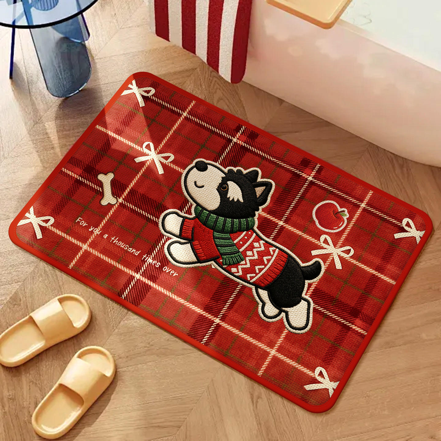 Se précipiter vers le chiot