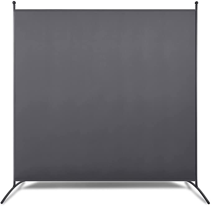 Mordern Room Divider One Panel Screen 70 inches Portable Freestanding Partition Privacy Screen 70'' W x 70'' H Gray
