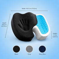 Coussin de siège en gel à mémoire de forme orthopédique épais, antidérapant, portable, personnalisé, pour bureau et maison – Vente chaude en usine