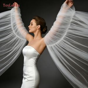 YouLaPan VG136-I Manches de châle de mariée romantiques longues en maille monocouche pour les soirées <span class=keywords><strong>et</strong></span> événements féminins - Product Image 4