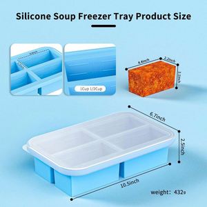 Food Grade Silicone Square Storage Container Microwavable Fresh-Keeping Heat Preservation <b>Lunch</b> <b>Box</b> - Product Image 3