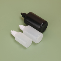 Flacons compte-gouttes en plastique blanc opaque à pointe, plusieurs tailles, flacons souples pour liquides