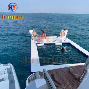 プールプール屋外インフレータブルフローティングインフレータブルボートヨット水インフレータブルプール - Product Image 1