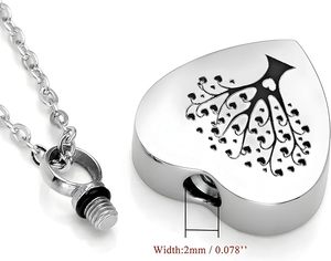 <span class=keywords><strong>Per</strong></span> <span class=keywords><strong>sempre</strong></span> <span class=keywords><strong>e</strong></span> <span class=keywords><strong>sempre</strong></span> nel mio cuore collana contenitore di cenere a forma di cuore apribile - Product Image 2