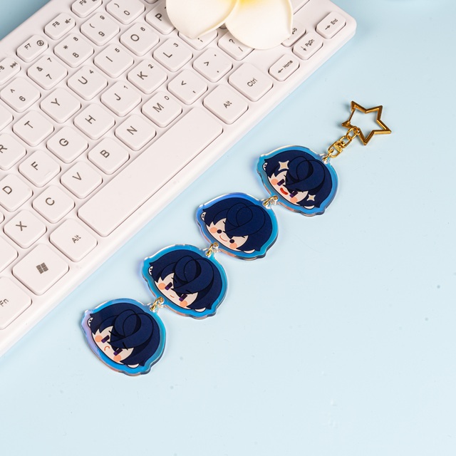 Excellent Quality Cartoon Character Acrylic Keychain Single Sided Printing Multi Shaped Acrylic Keychain