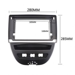 Cornice Doppia per Autoradio <span class=keywords><strong>Toyota</strong></span> <span class=keywords><strong>Aygo</strong></span> Citroen C1 Peugeot 107 2005-2014, Kit Fascia Cruscotto, Pannello Radio DVD, Copertura Stereo Carplay - Product Image 3