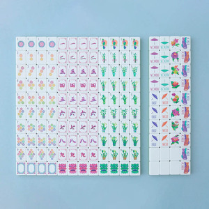 Mahjong de Lujo Acrílico 2026, 160 Fichas Exquisitamente Talladas, Estilo Americano de 4 Capas, Ecológico, Duradero, para Interiores, Ideal para Navidad - Product Image 2